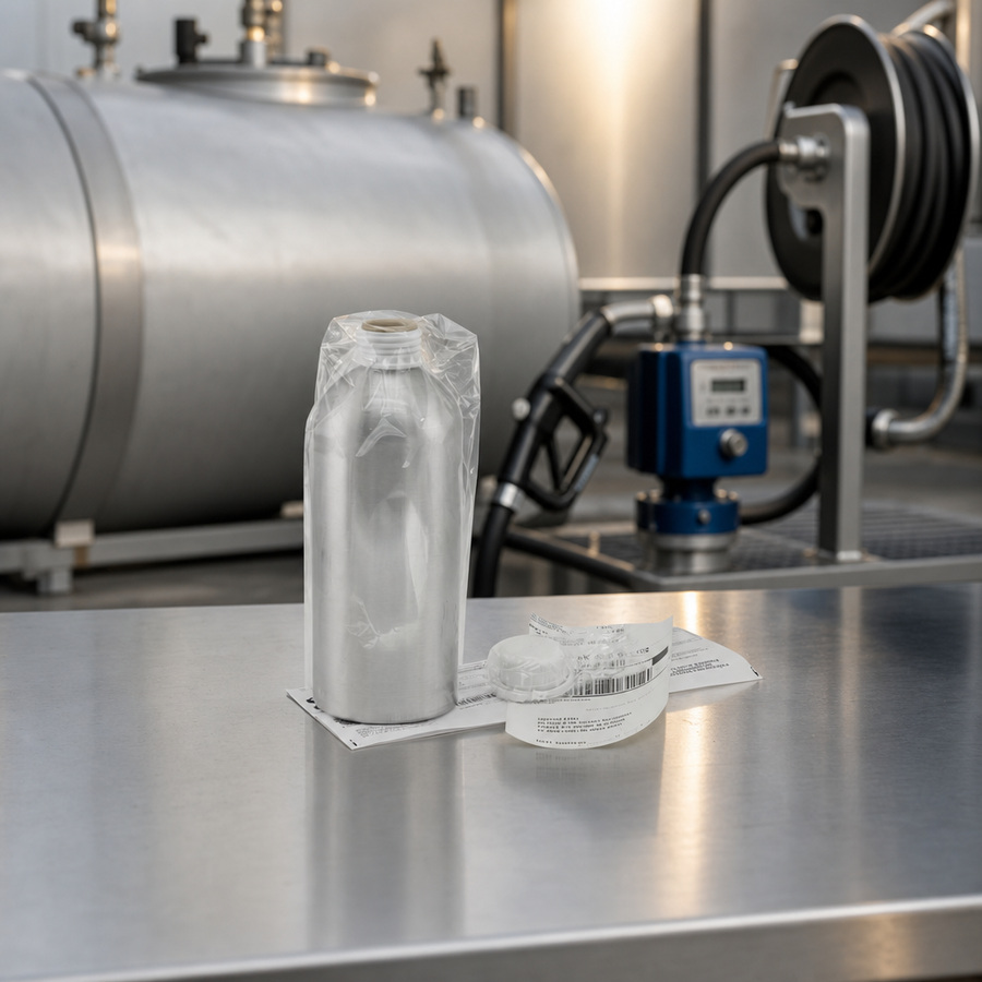 Diesel Fuel Contamination Test staged in a diesel truck shop