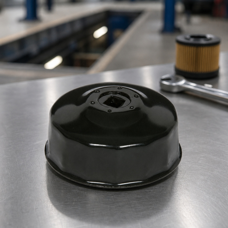 Filter Wrench (76 mm) staged in an automotive parts workbench