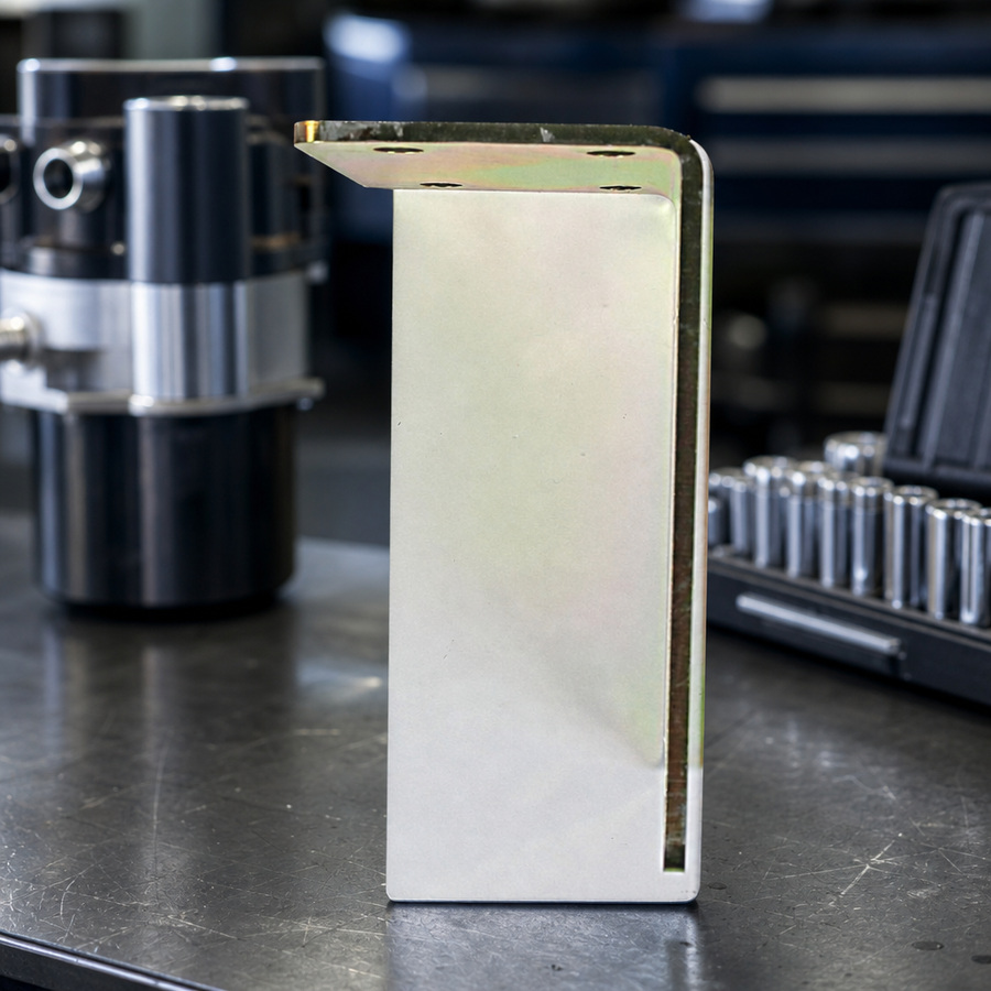 Mounting Bracket - Top staged in an automotive workshop