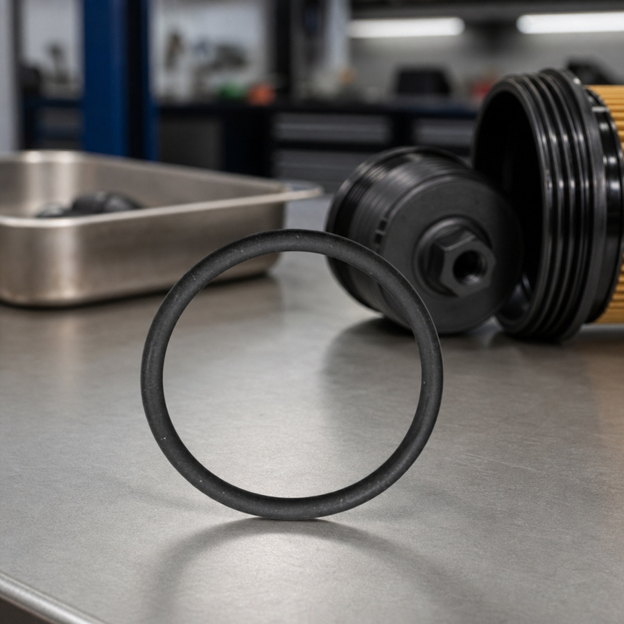 ORing, 1 3/16" ID x 0.10 Thk staged in an automotive workshop