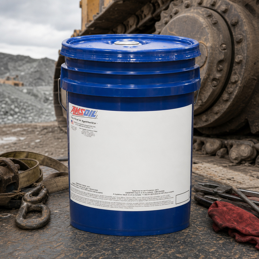 Synthetic EP Gear Oil 460 staged in a drivetrain and gear workshop