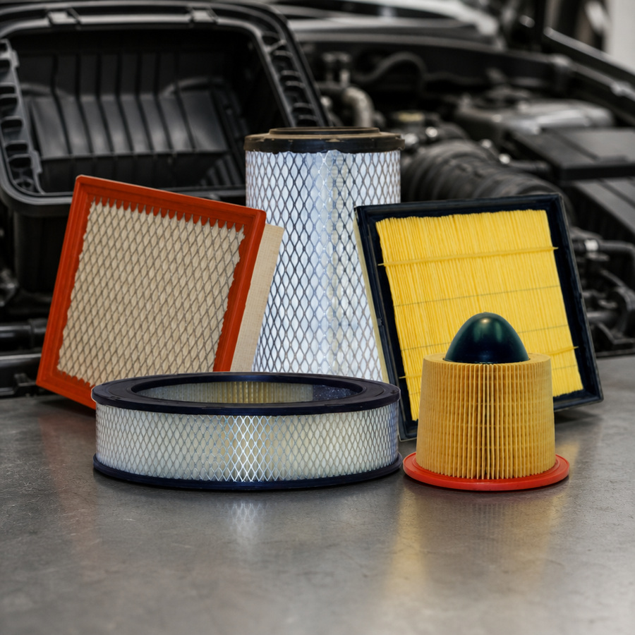 WIX Air Filter staged in an automotive parts workbench